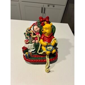 Disney Winnie the Pooh Piglet Santa's Best Christmas Stocking Holder Holiday 90s